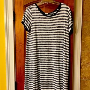 Market & Spruce Dress Large blue and white stripes